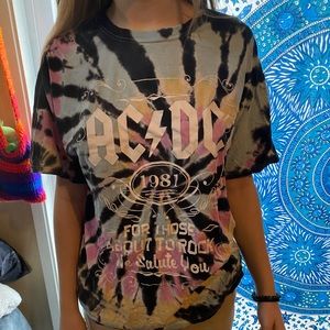 AC/DC tie dye t-shirt size large